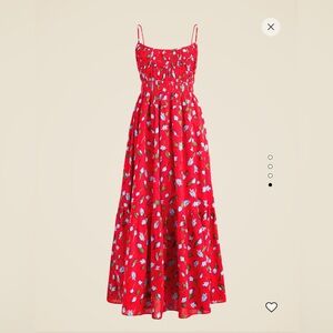 J. Crew Red Floral Maxi Dress